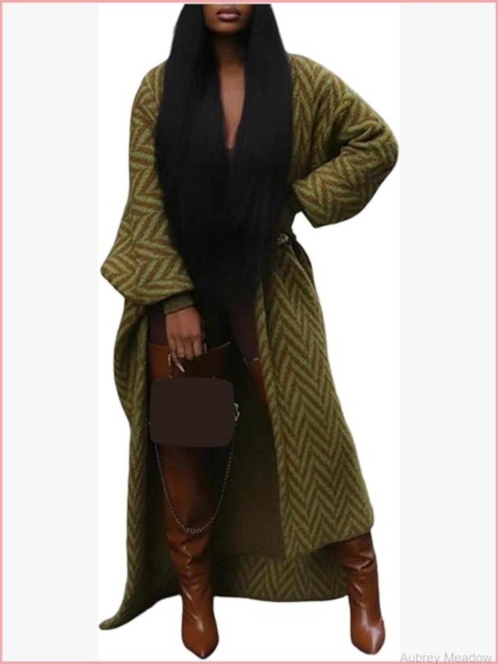 Striped Long Open Front Cardigan Sweater for Women Plus Size